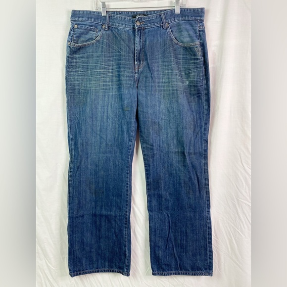 Marc Ecko Other - Marc Ecko Dark Blue Lion Embroidered Pocket Bootcut Jeans 40